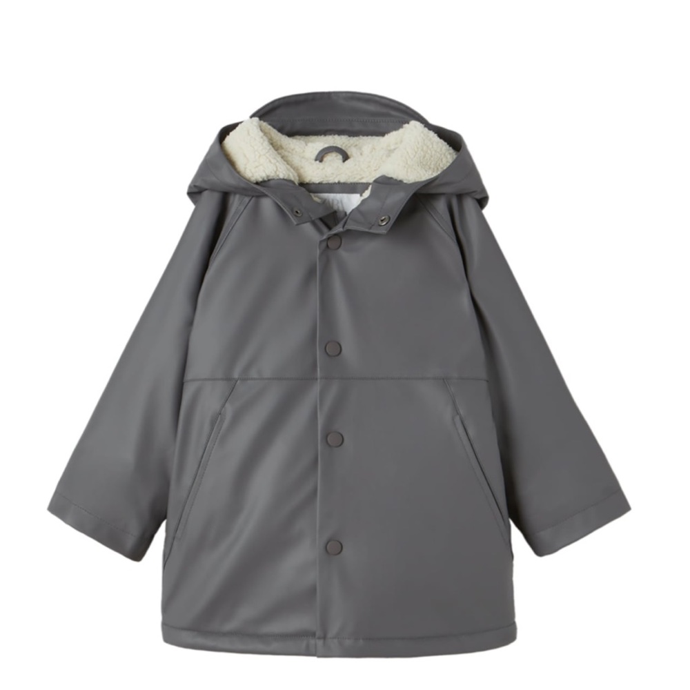 Zara grey raincoat with fleece lining. Good condition!